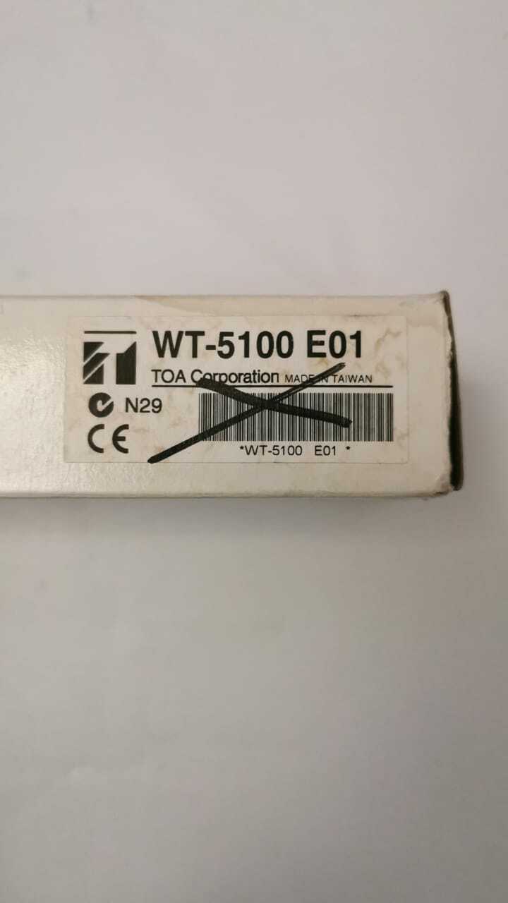 TOA WT-5100 E01 TOA PORTABLE RECEIVER WT-5100 E01 5