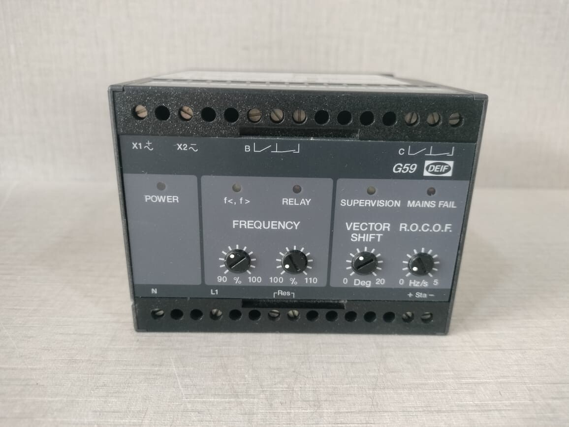 DEIF RELAY-63 DEIF G59 Box Interface Relay 63.5 VAC 24VDC WITH OLD STOCK BOX 2