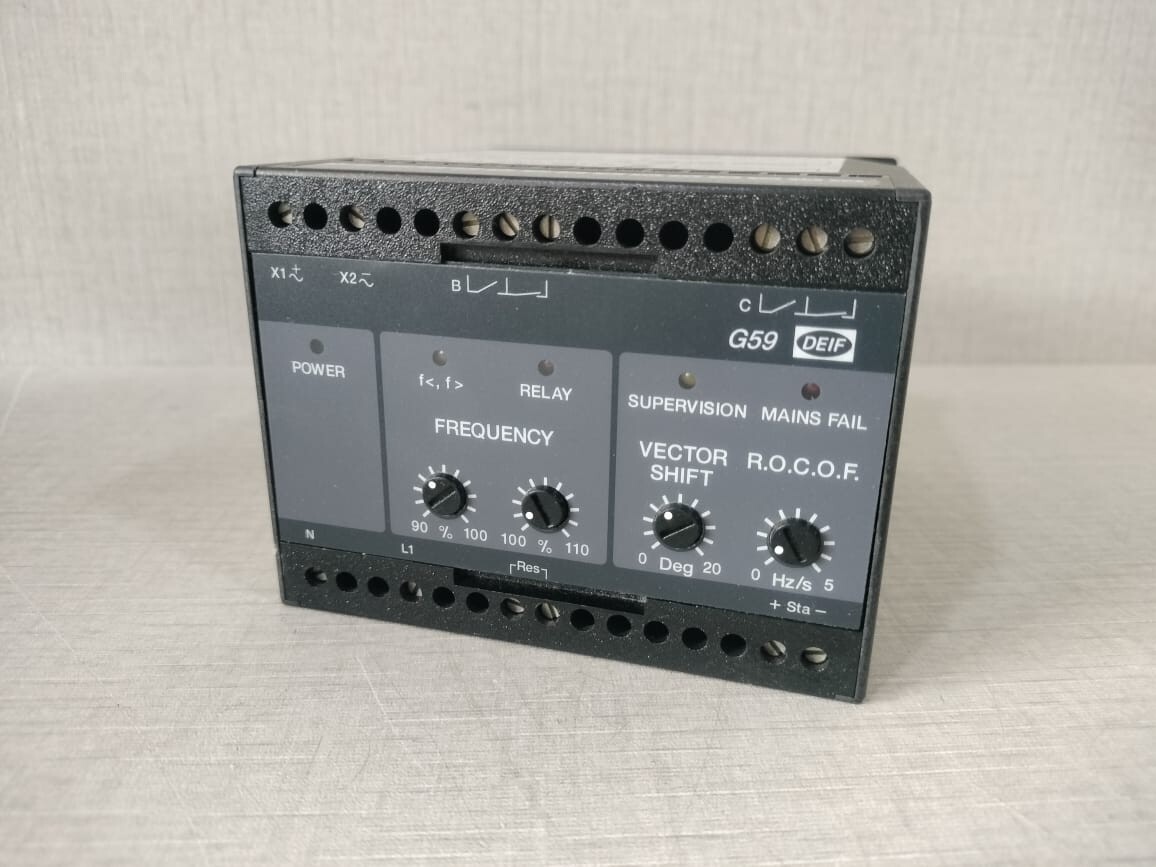 DEIF RELAY-63 DEIF G59 Box Interface Relay 63.5 VAC 24VDC WITH OLD STOCK BOX 5