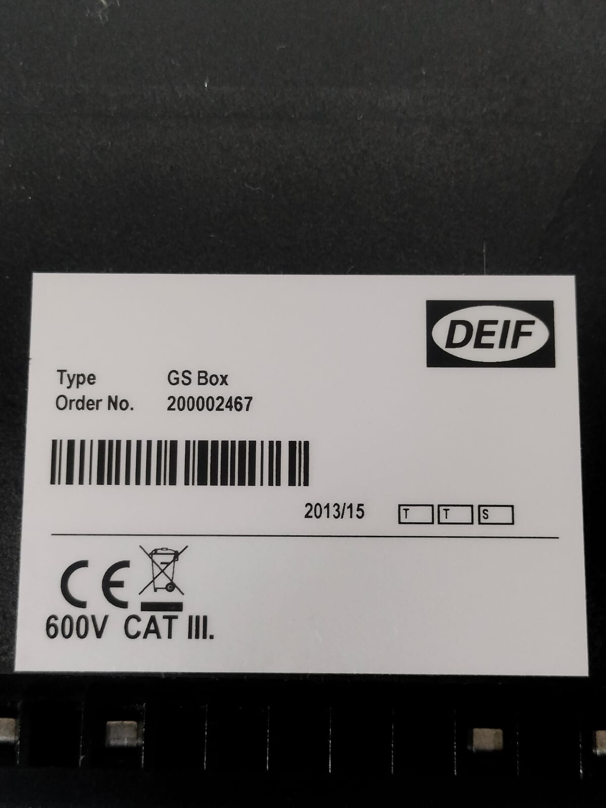 DEIF GS-BOX-INTERFACE DEIF GS Box RATIO 1:1 Interface Isolated Transformer Y CONFIGURATION 4