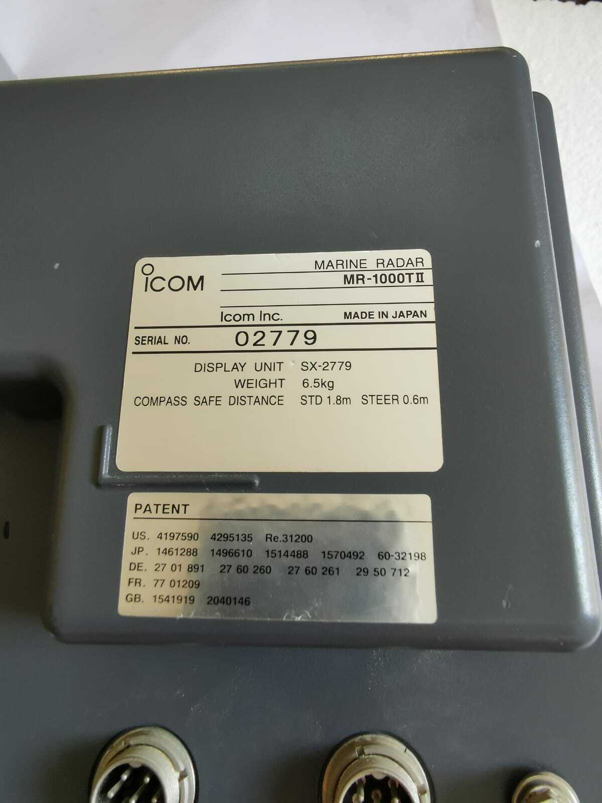 ICOM SX-277 ICOM MR-1000T II MARINE RADAR DISPLAY UNIT SX-2779 6