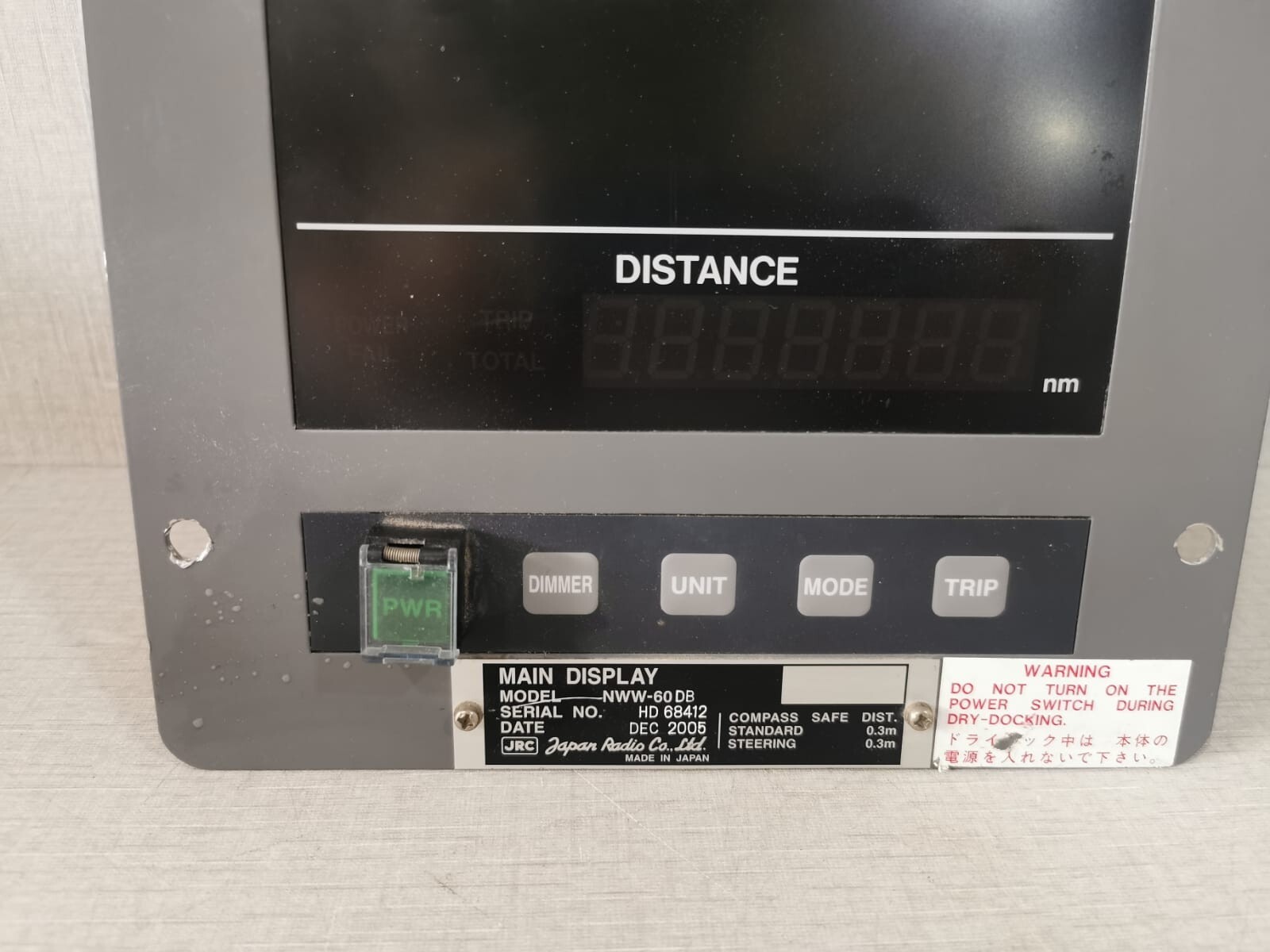 JRC JLN-550 JRC JLN-550 DOPPLER SONAR NWW-60 DB MAIN DISPLAY 3