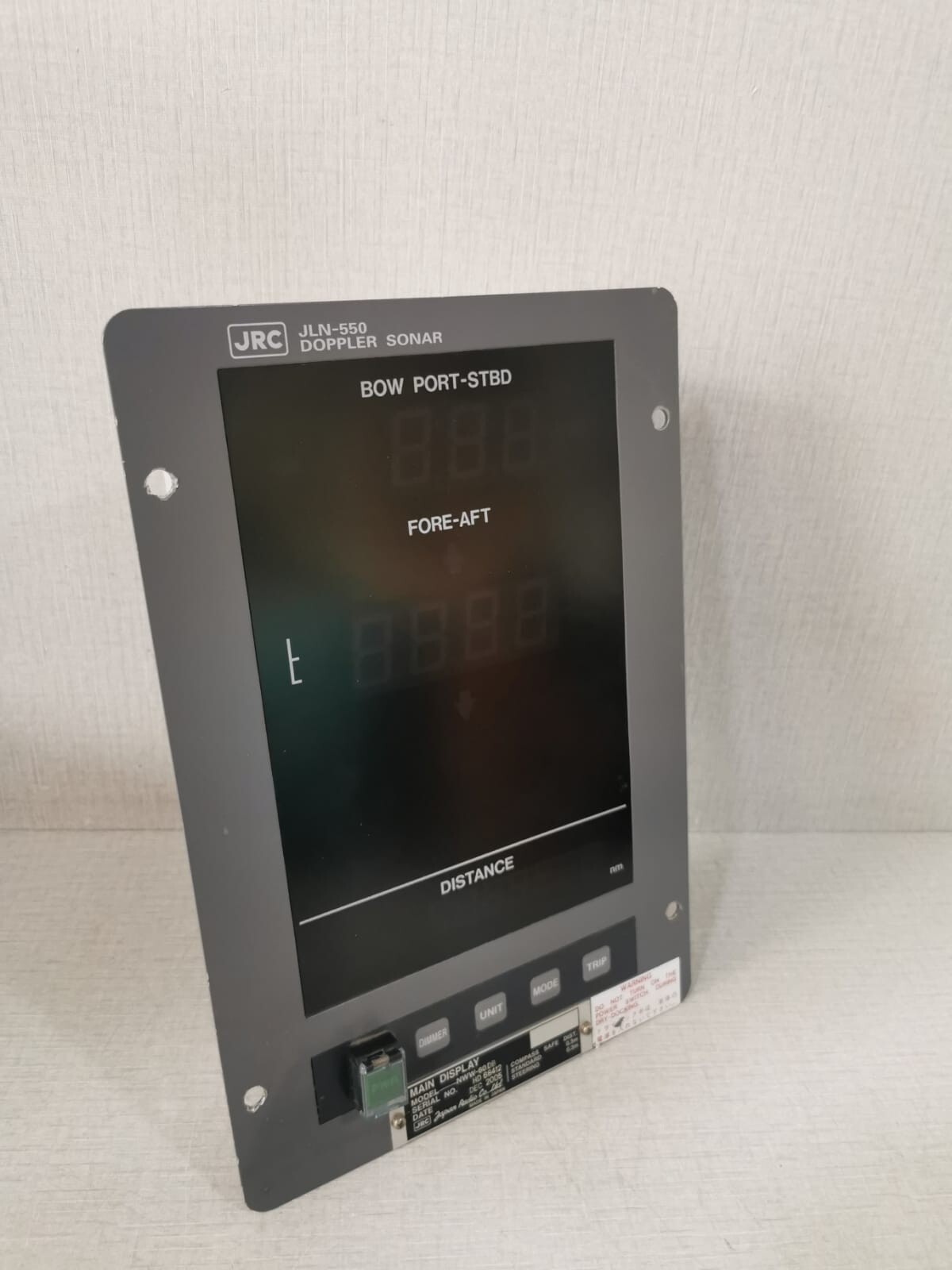 JRC JLN-550 JRC JLN-550 DOPPLER SONAR NWW-60 DB MAIN DISPLAY 4