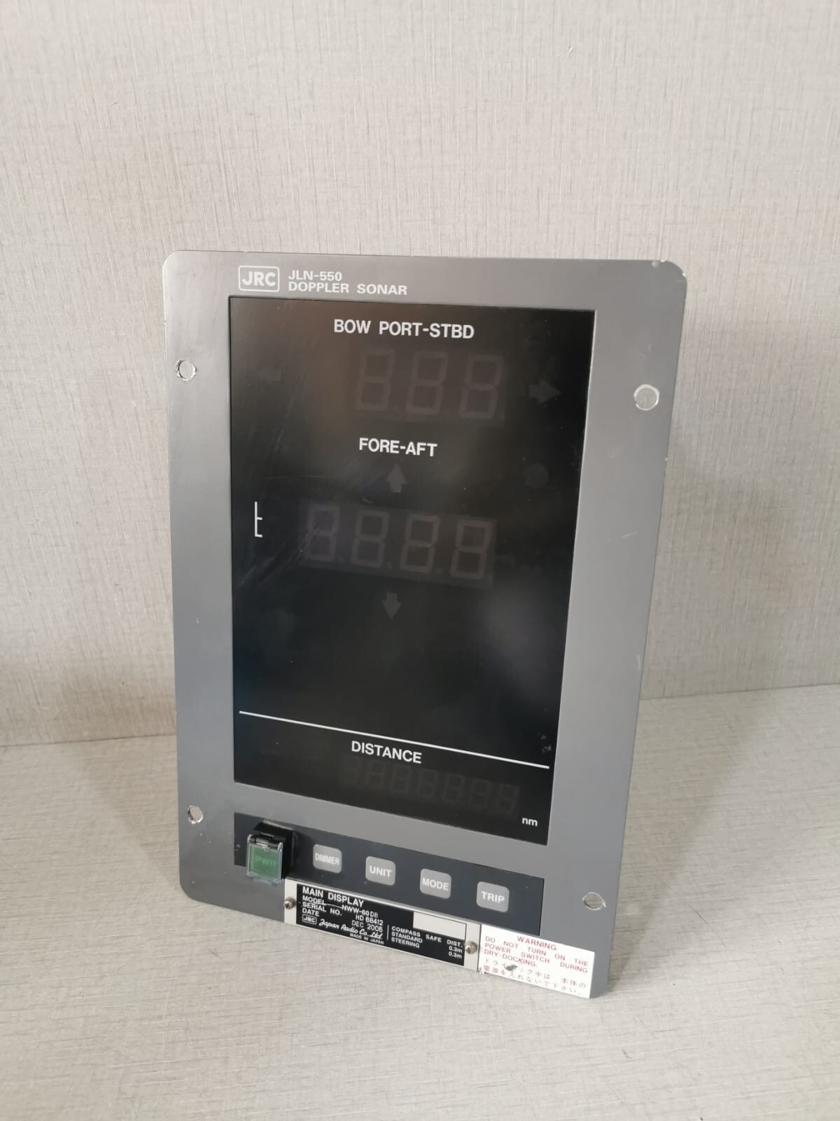 JRC JLN-550 JRC JLN-550 DOPPLER SONAR NWW-60 DB MAIN DISPLAY 5