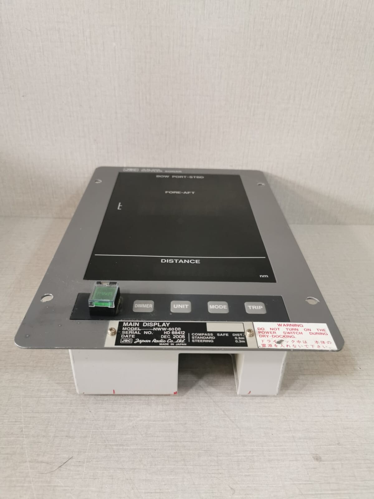 JRC JLN-550 JRC JLN-550 DOPPLER SONAR NWW-60 DB MAIN DISPLAY 8