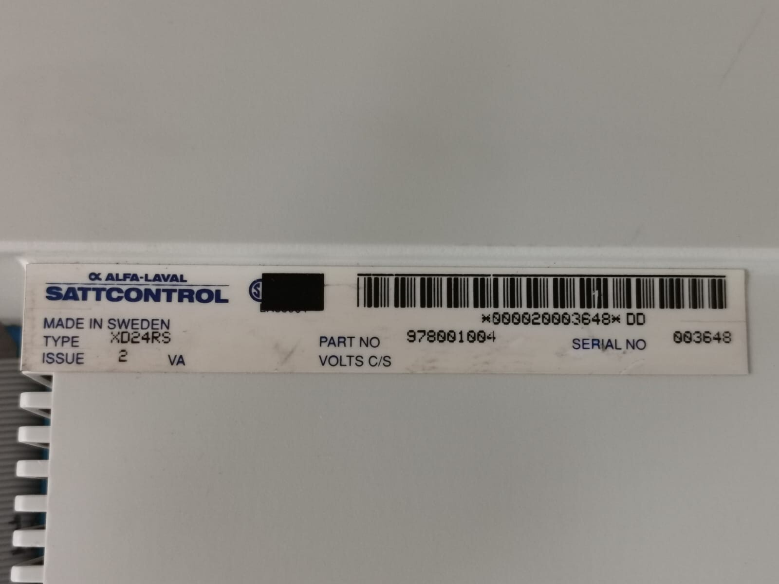 SATTCONTROL 978001004 SATTCONTROL ALFA-LAVAL XD24R/S / 978001004 CONTROL UNIT 6