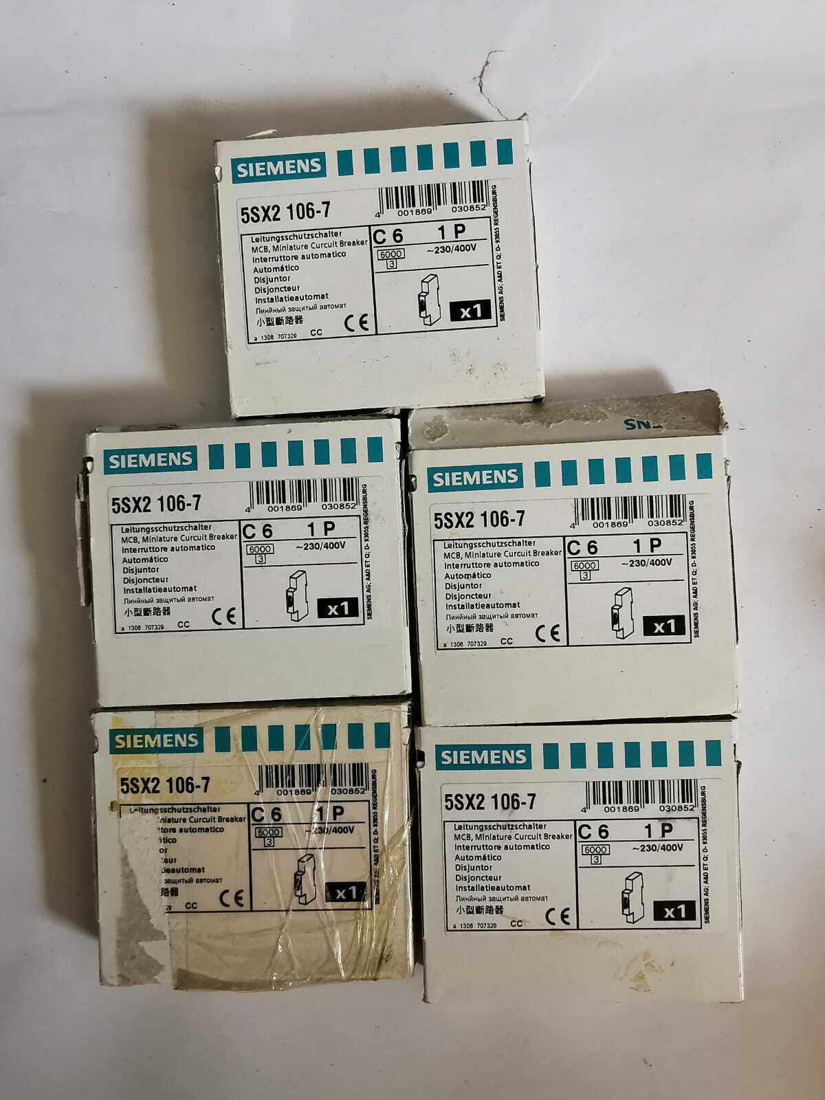 SIEMENS 5SX2 106-7 CIRCUIT BREAKER