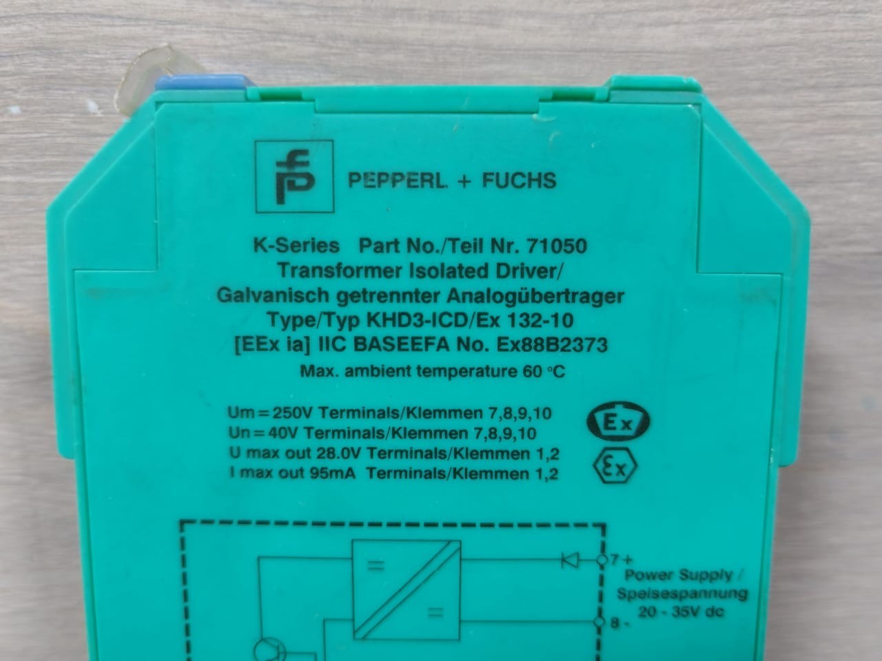 Pepperl+Fuchs EX-132 PEPPERL+FUCHS KHD3-ICD/EX 132-10 TRANSFORMER ISOLATED REPEATER 3