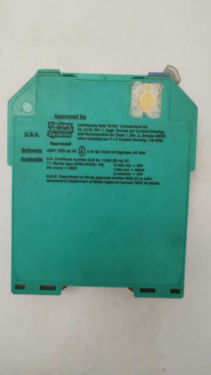 Pepperl+Fuchs EX-132 PEPPERL+FUCHS KHD3-ICD/EX 132-10 TRANSFORMER ISOLATED REPEATER 4