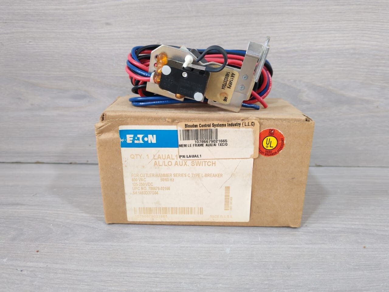 EATON LAUAL1 / AA114RPK 1493D37G04 AL/LO AUXILIARY SWITCH