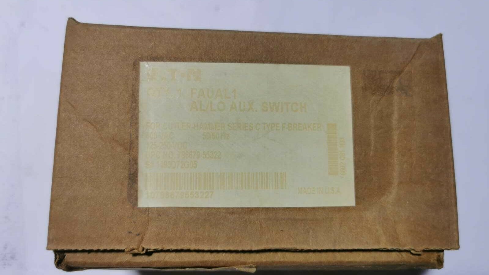 Eaton FAUAL1 EATON FAUAL1 SERIES C TYPE BREAKER 1490D72G05 - WITH OLD STOCK BOX 4