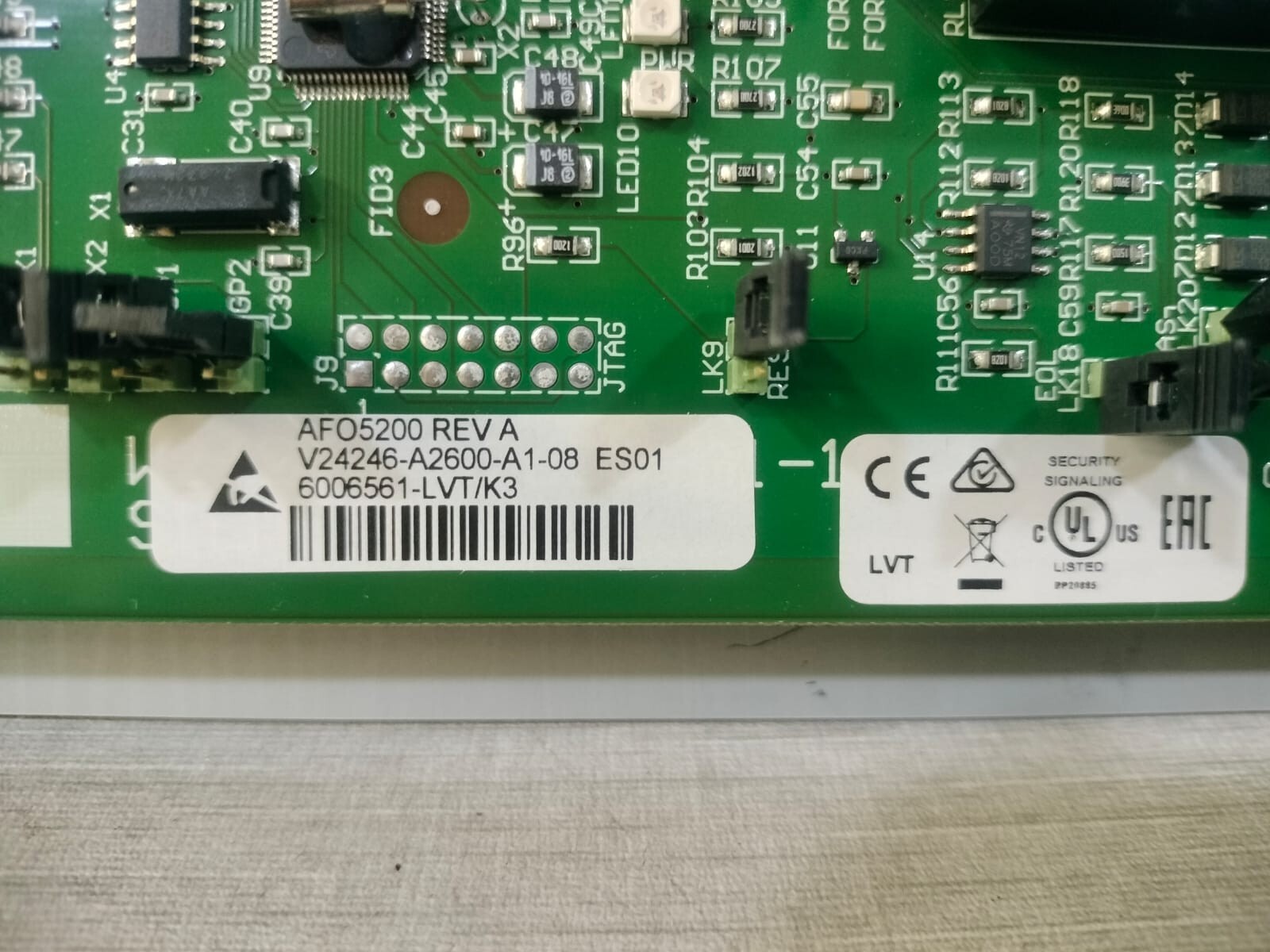 VANDERBILT V24246-A2600-A-08 VANDERBILT AFO5200 Rev. A ACCESS CONTROL UNIT MAIN BOARD V24246-A2600-A-08 2