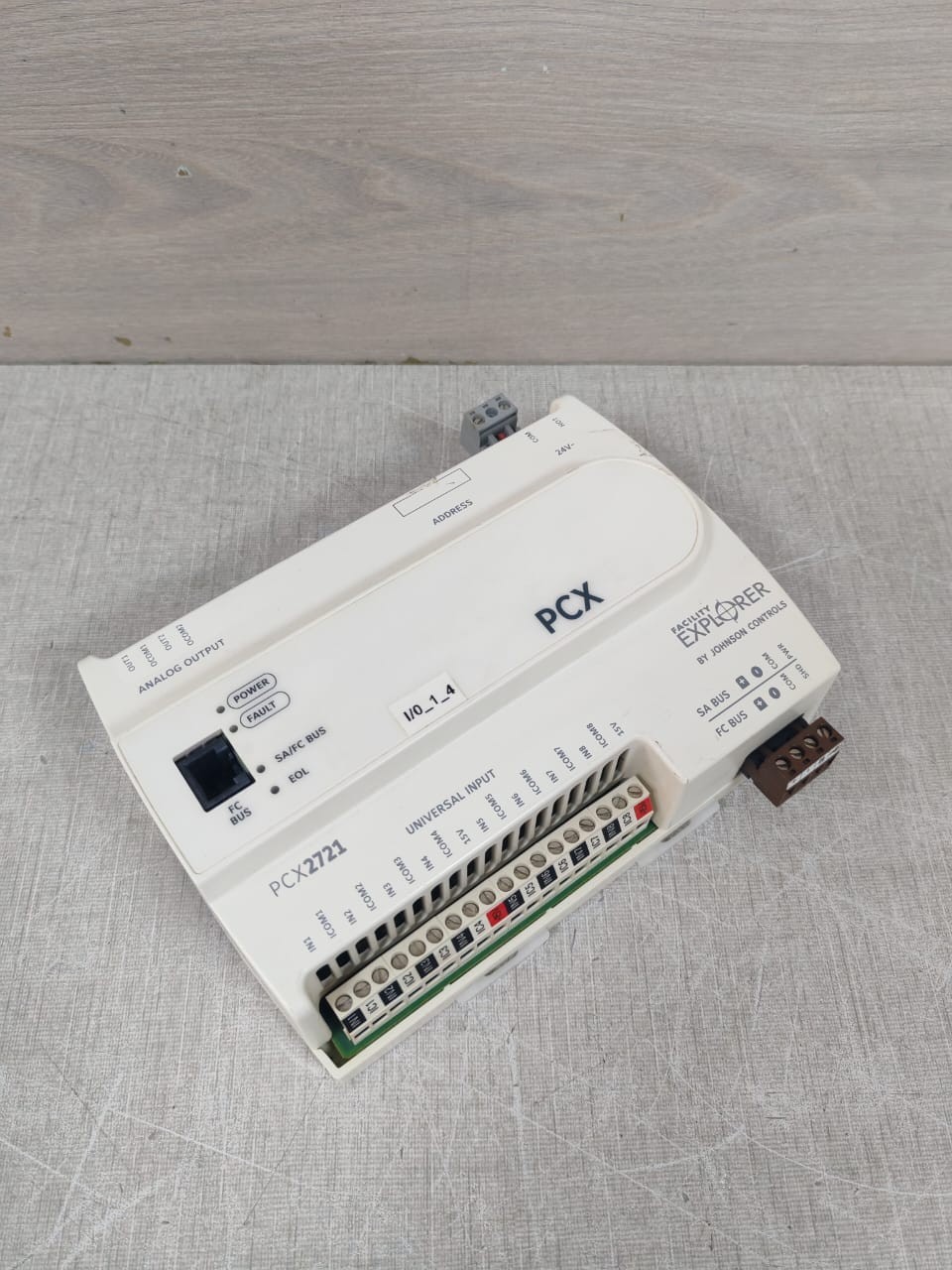 JOHNSON CONTROLS FX-PCX2721-0 REV.L S/W VER6.2 JOHNSON CONTROLS PCX2721 / FX-PCX2721-0 REV.L S/W VER6.2 EXPLORER CONTROLLER 4