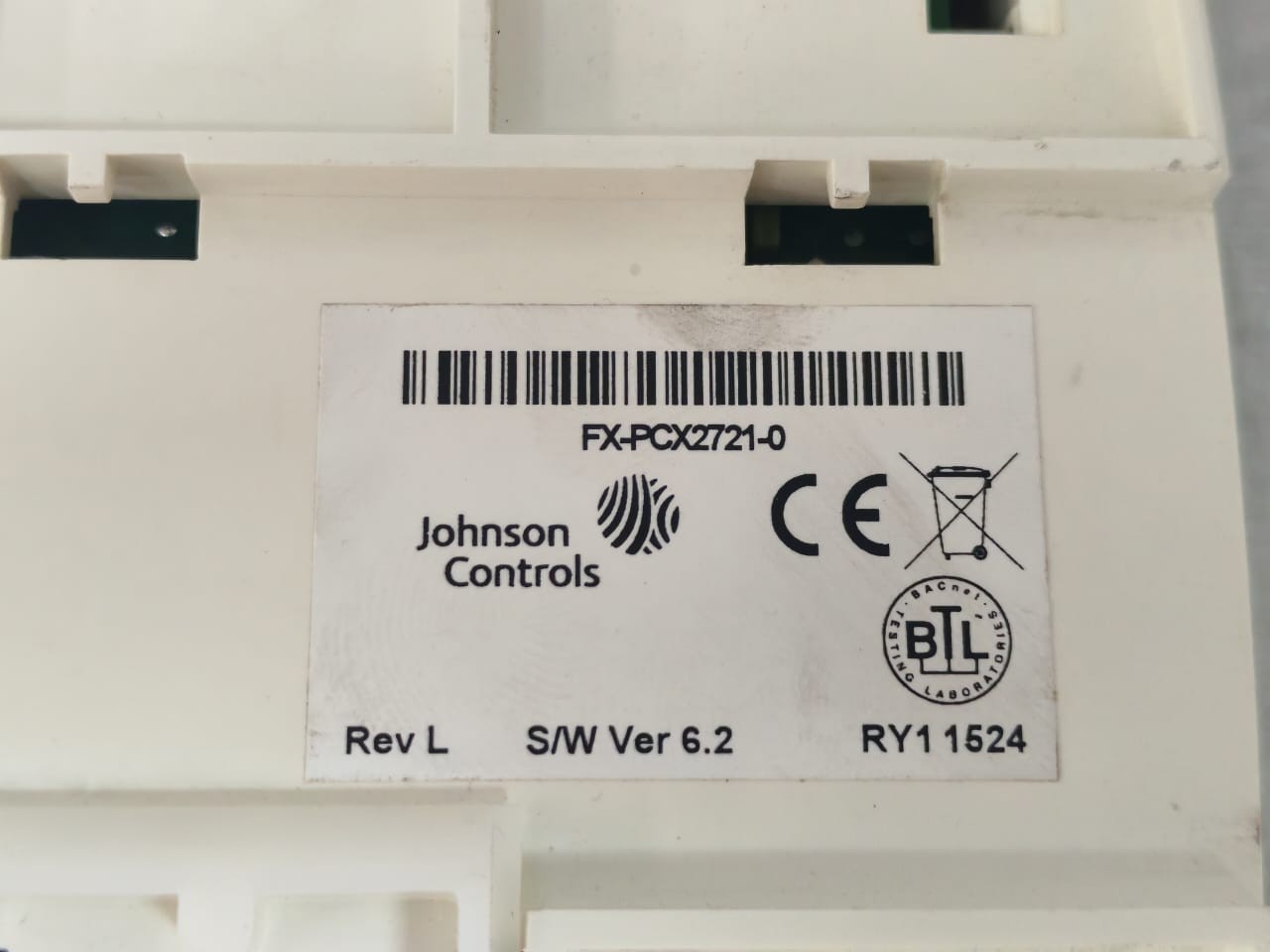 JOHNSON CONTROLS FX-PCX2721-0 REV.L S/W VER6.2 JOHNSON CONTROLS PCX2721 / FX-PCX2721-0 REV.L S/W VER6.2 EXPLORER CONTROLLER 6
