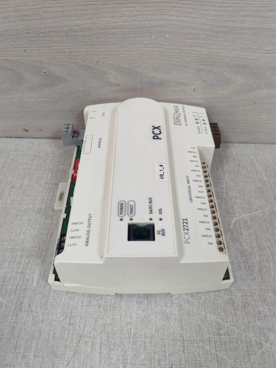 JOHNSON CONTROLS FX-PCX2721-0 REV.L S/W VER6.2 JOHNSON CONTROLS PCX2721 / FX-PCX2721-0 REV.L S/W VER6.2 EXPLORER CONTROLLER 7