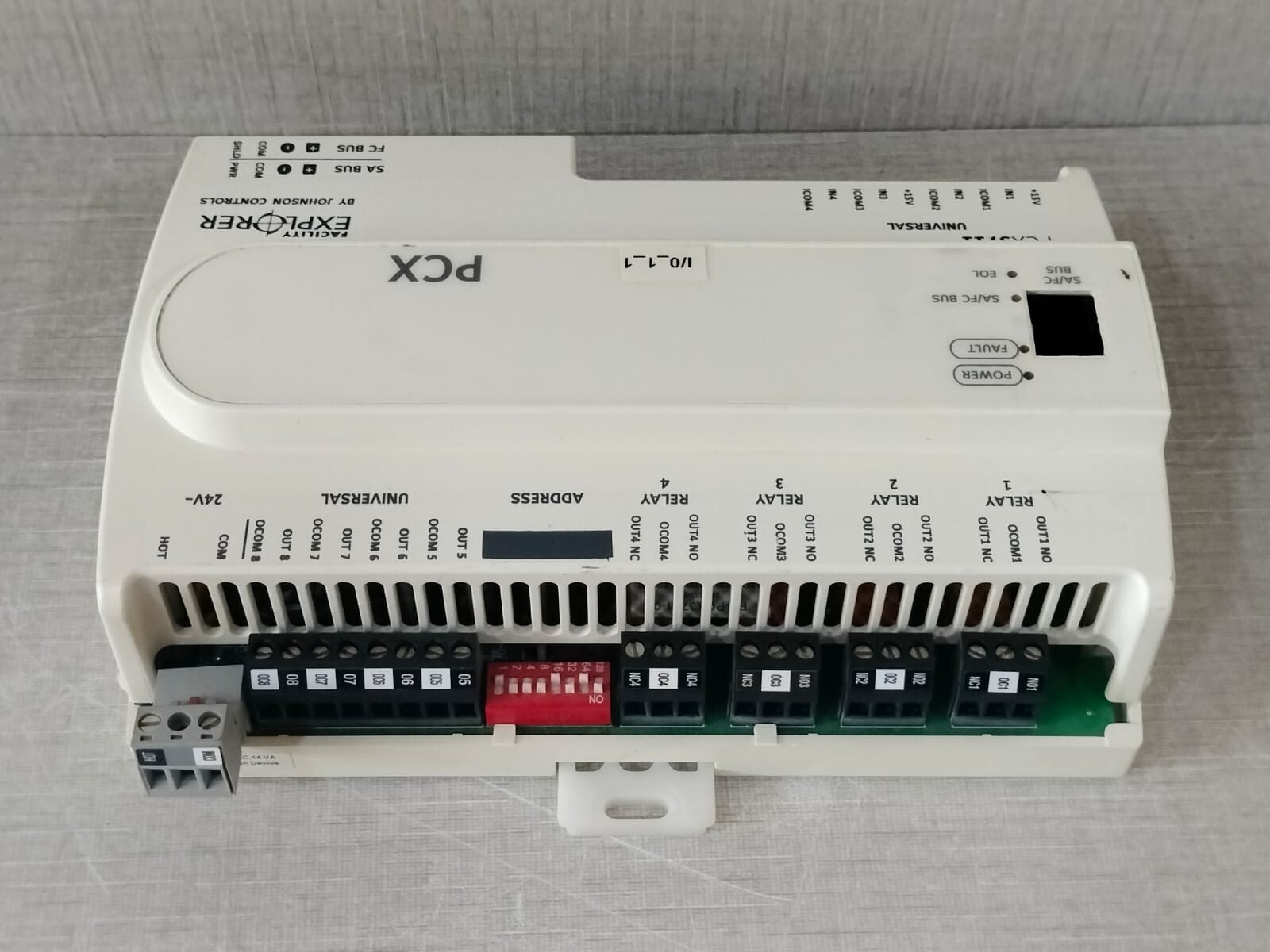 JOHNSON CONTROLS FX-PCX3711-0 REV U S/W VER 6.2 JOHNSON CONTROLS PCX3711 / FX-PCX3711-0 REV U S/W VER 6.2 Expansion Module 7