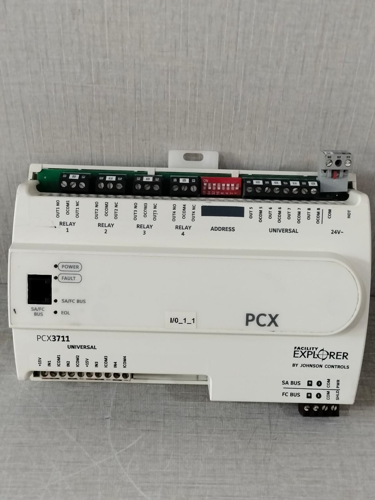 JOHNSON CONTROLS PCX3711 / FX-PCX3711-0 REV U S/W VER 6.2 Expansion Module
