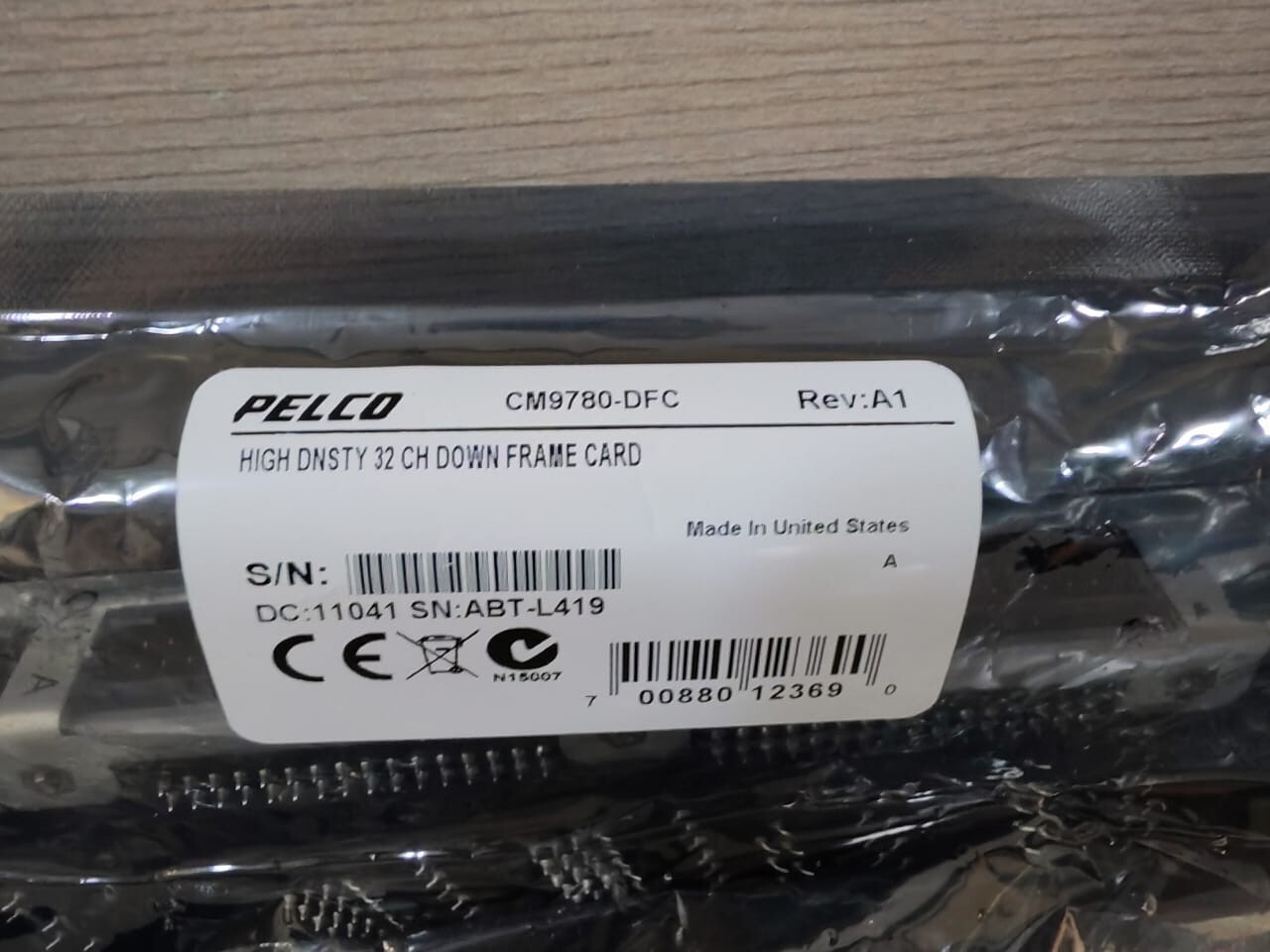 PELCO PA30-0109 REV.A1 PELCO CM9780-DFC HIGH DENSITY 32CH DOWNFRAME CARD PA30-0109 REV.A1 7