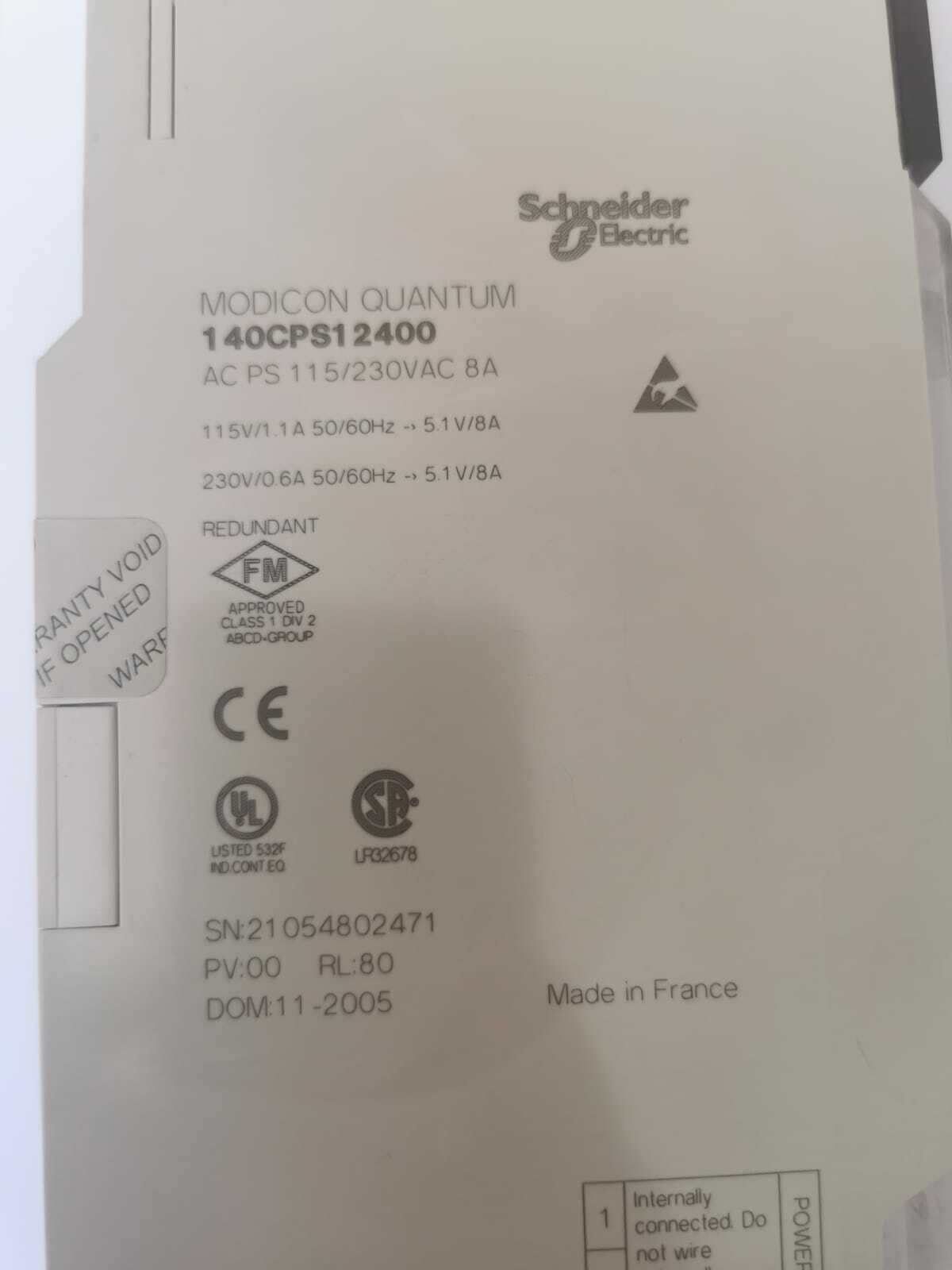 Schneider Electric 140CPS12400 Schneider Electric 140 CPS 124 00 Electric Modicon 3