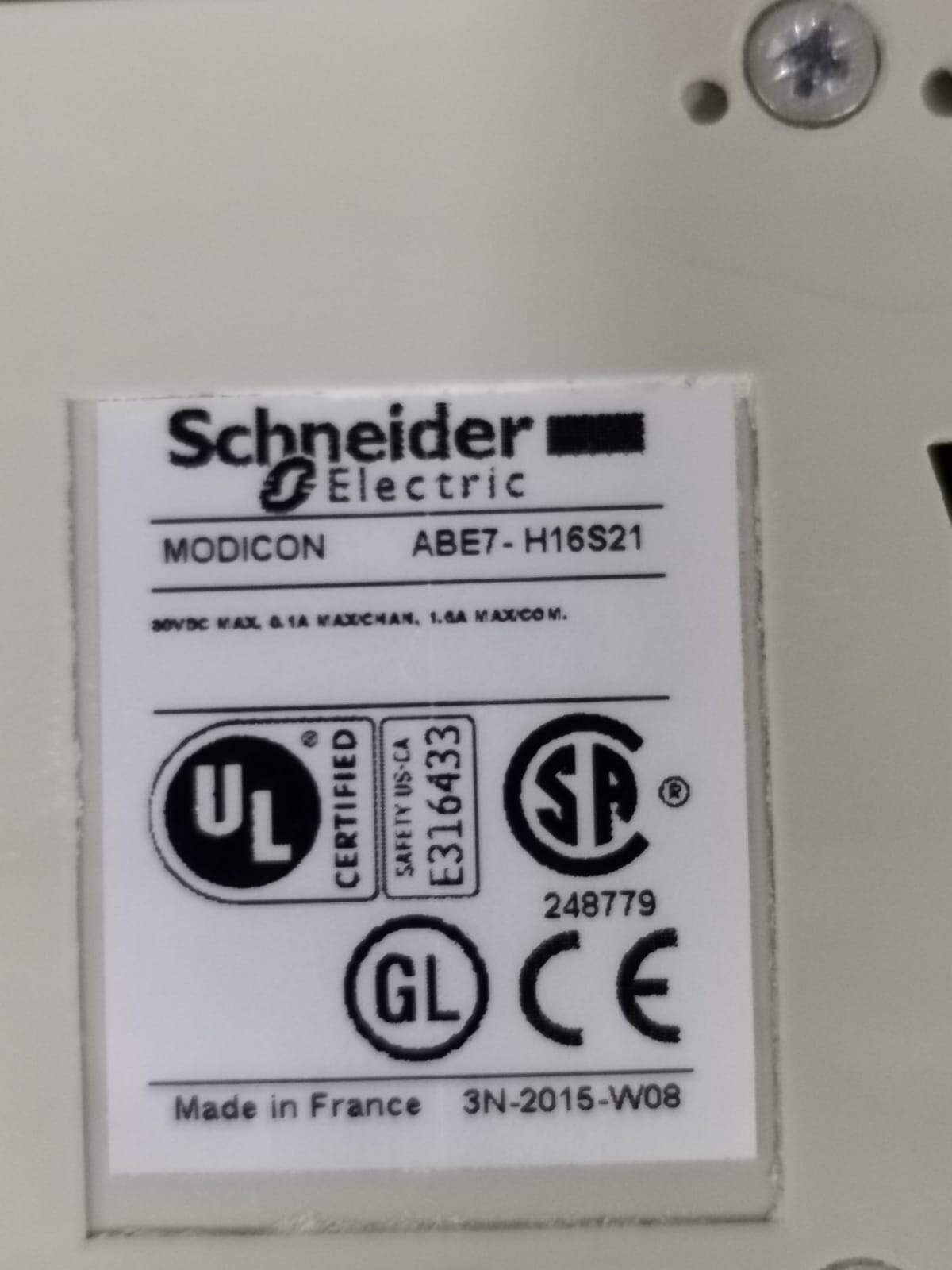 Schneider Electric H16S21 Schneider Electric ABE7- H16S21 Modicon 2