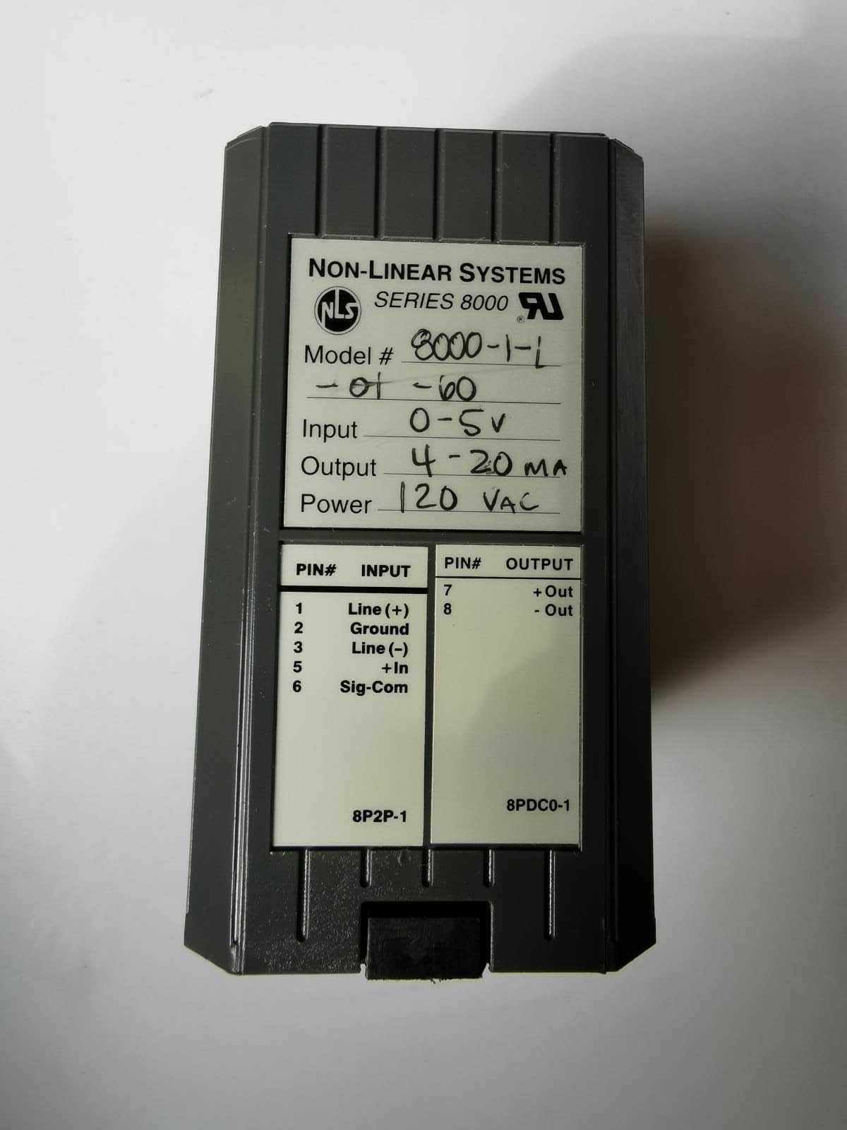 NON-LINEAR SYSTEMS 8000-I-L NON-LINEAR SYSTEMS 8000-I-L SERIES 8000 2