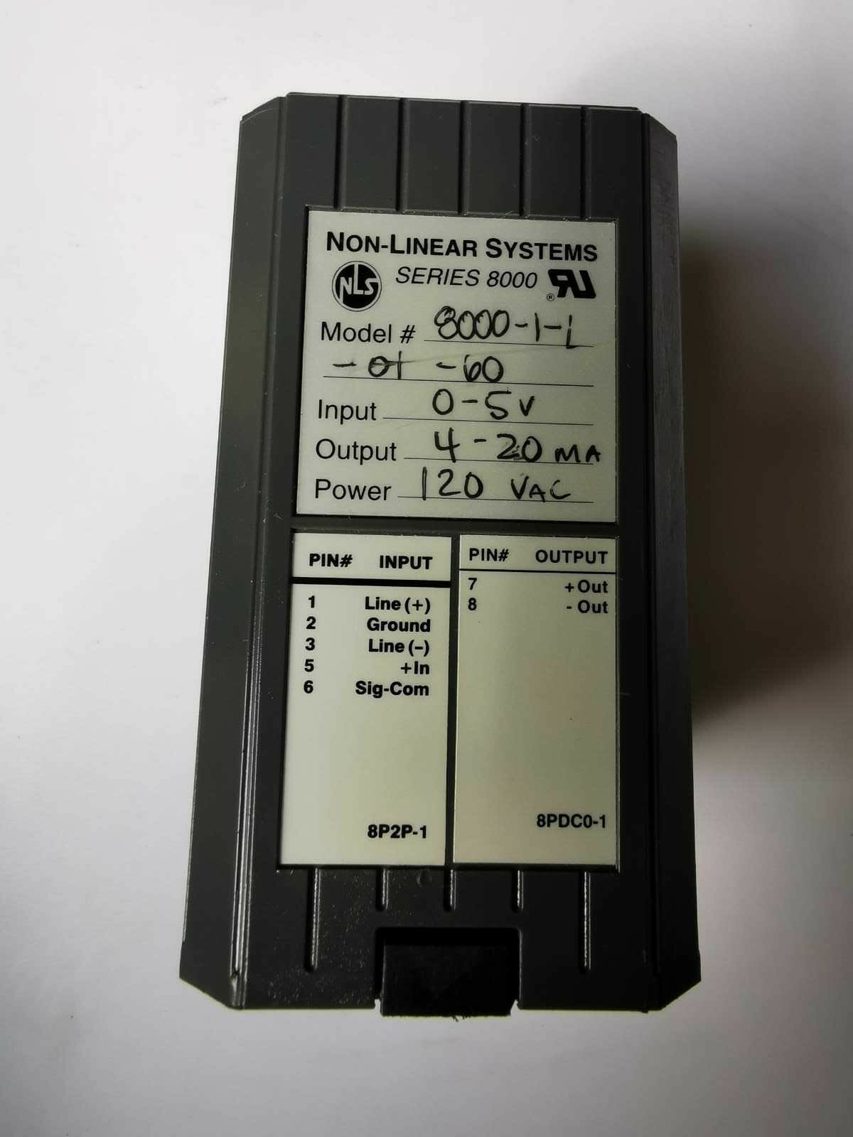 NON-LINEAR SYSTEMS 8000-I-L NON-LINEAR SYSTEMS 8000-I-L SERIES 8000 4