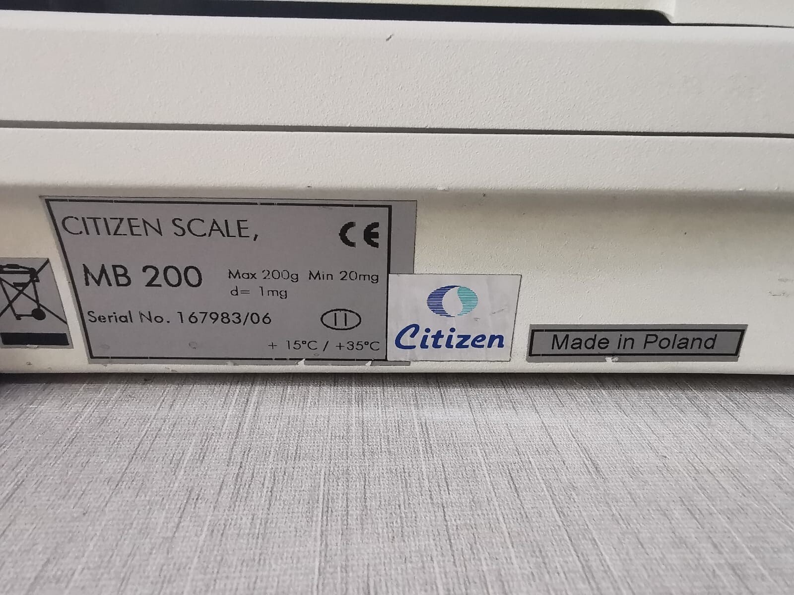 Citizen MB-200 CITIZEN MB 200 MOISTURE ANALYZER BALANCE 9