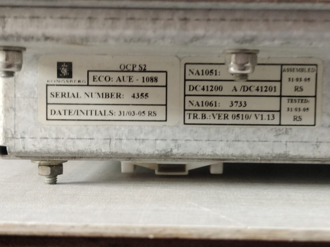 KONGSBERG HA458880A / OCP 8810 S2 NT REV A1 OPERATOR CONTROL PANEL 8