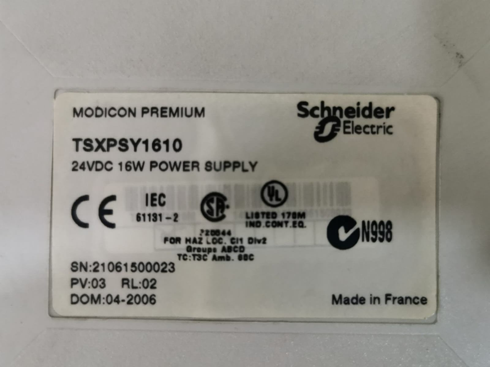 Schneider Electric TSXPSY1610 Schneider Electric TSXPSY1610 Modicon Premium Processor 3