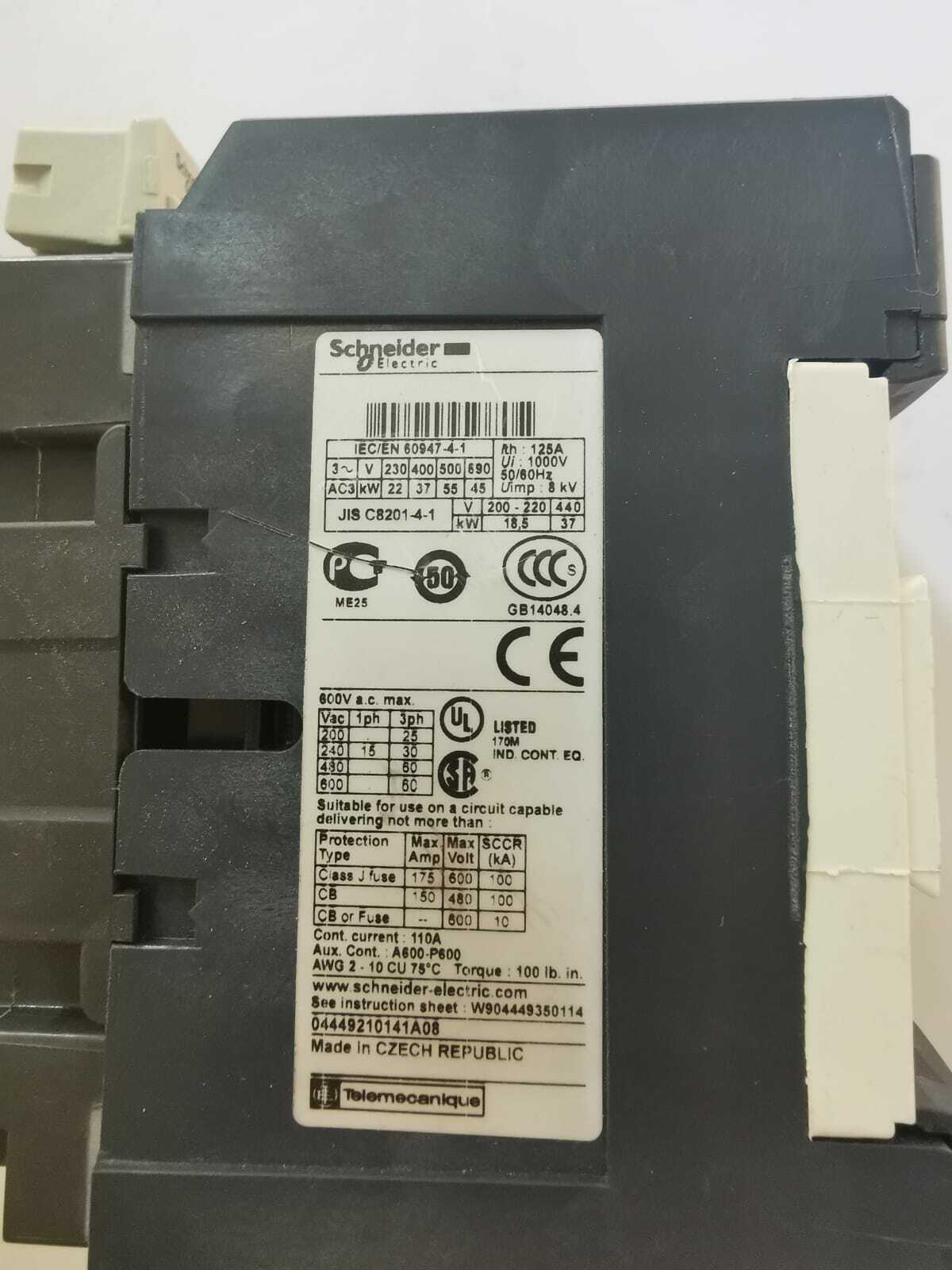 Schneider Electric LC1D80-/-LA4DA2U Schneider Electric LC1D80 / LA4DA2U Contactor 3
