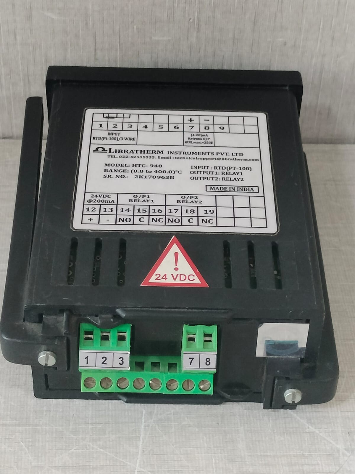 LIBRATHERM HTC-948 LIBRATHERM HTC-948 Temperature Process Controller 8