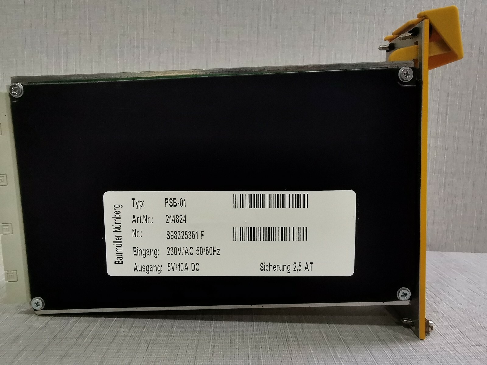 Baumuller PSB-01 BAUMELLER NURNBERG PSB-01 POWER SUPPLY 230VAC 50/60Hz 2