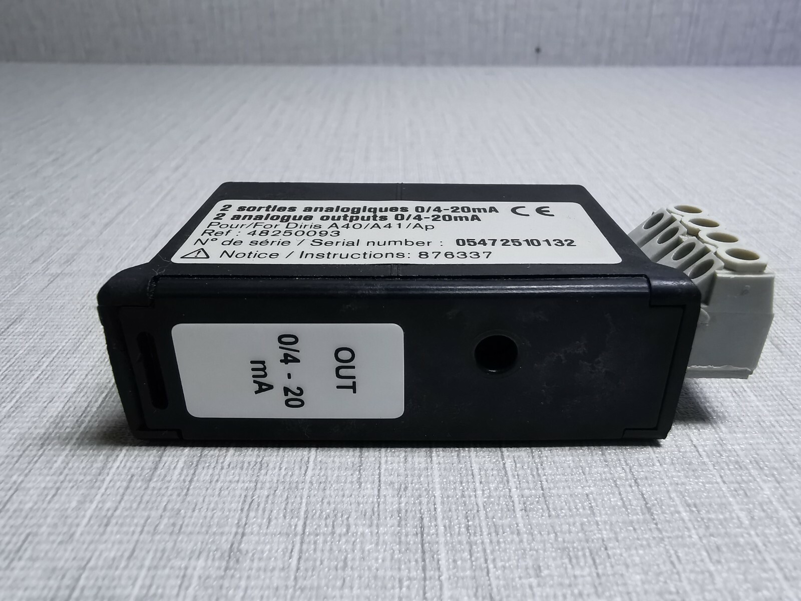 Socomec 48250093 SOCOMEC 48250093 0/4-20mA ANALOG OUTPUT MODULE 3