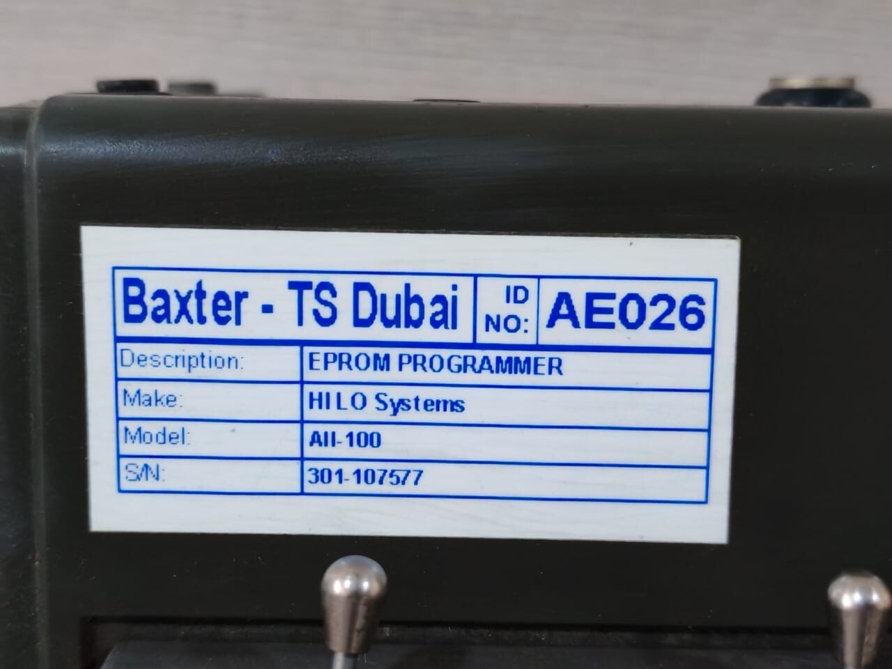 Hi-LO SYSTEM ALL-100 Hi-LO SYSTEM ALL-100 /04-2165 UNIVERSAL & GANG PROGRAMMER 100-240VAC 6