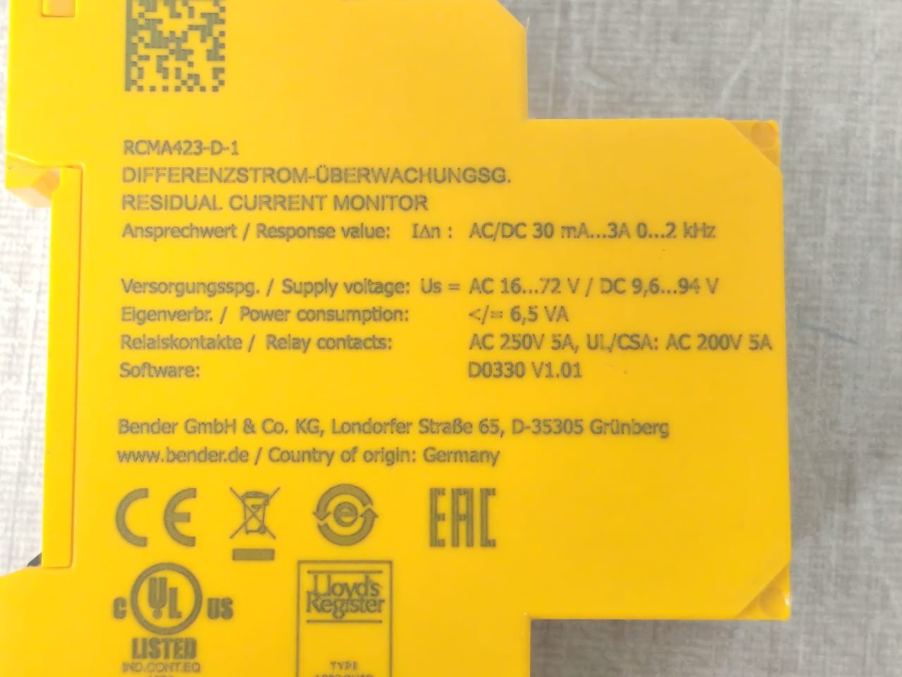 Bender RCMA423 BENDER RCMA423 LINETRAXX Residual Current Monitor 7