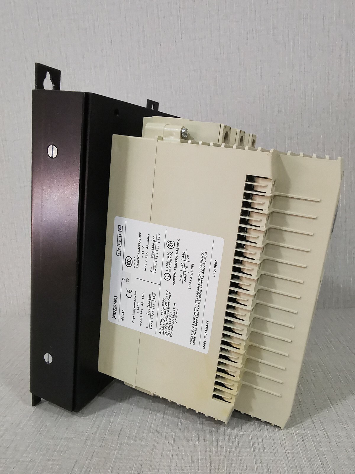 Siemens 3RW22-SIKOSTART SIEMENS 3RW22 SIKOSTART 3RW2226-1AB15 - WITHOUT ORIGINAL BOX 4