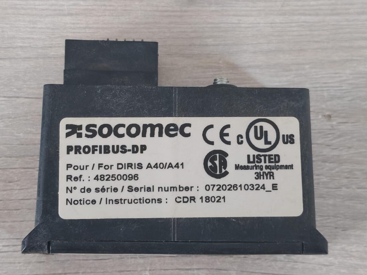 Socomec RS485 SOCOMEC RS485 JBUS/MODBUS DIRIS A40-A41/AP/PROFIBUS-DP DIRIS A40/A41 5