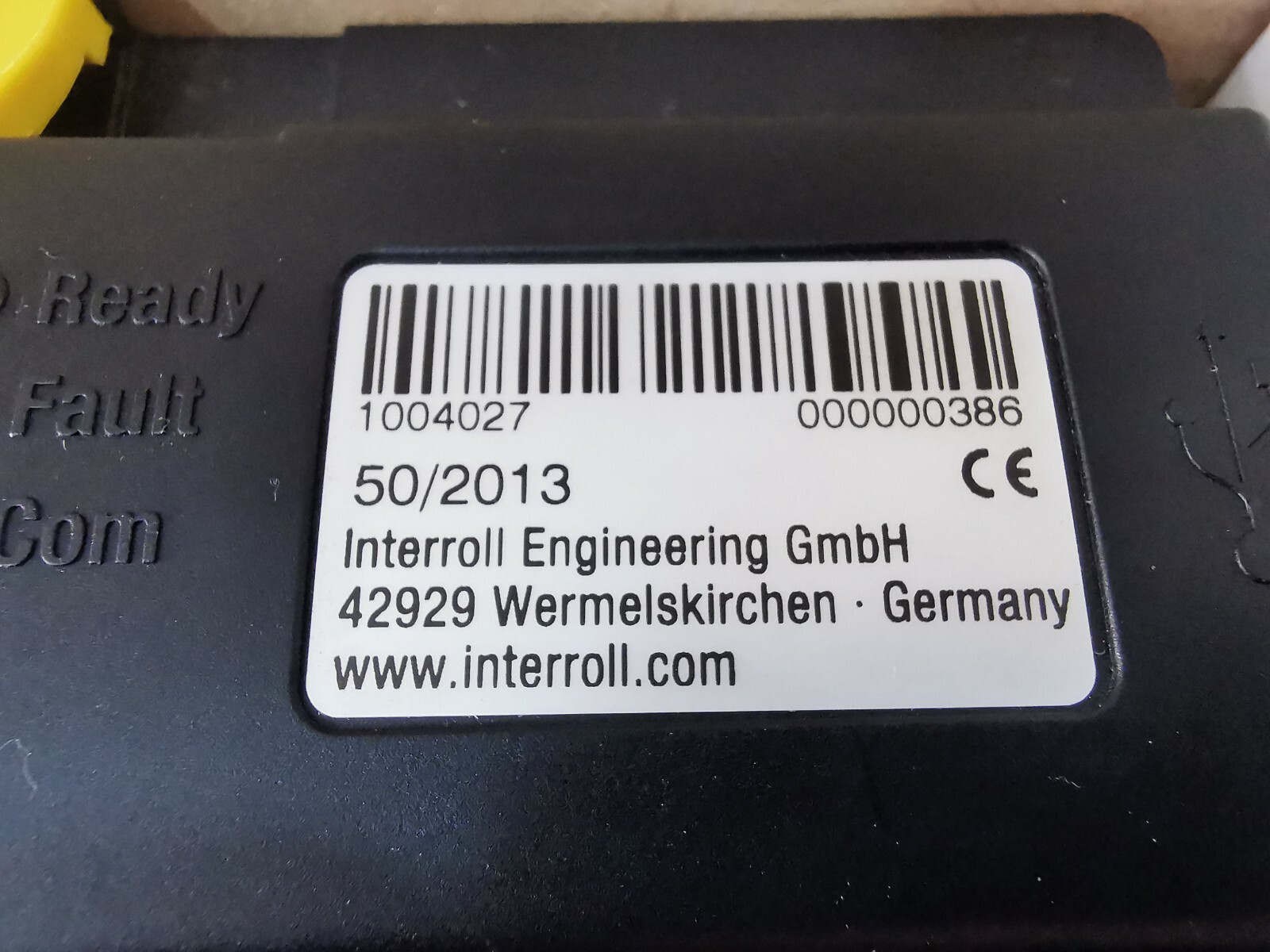 INTERROLL CENTRALCONTROL-FOR-ROLLERDRIVE Interroll CentralControl for RollerDrive 1004027 50/2013 4