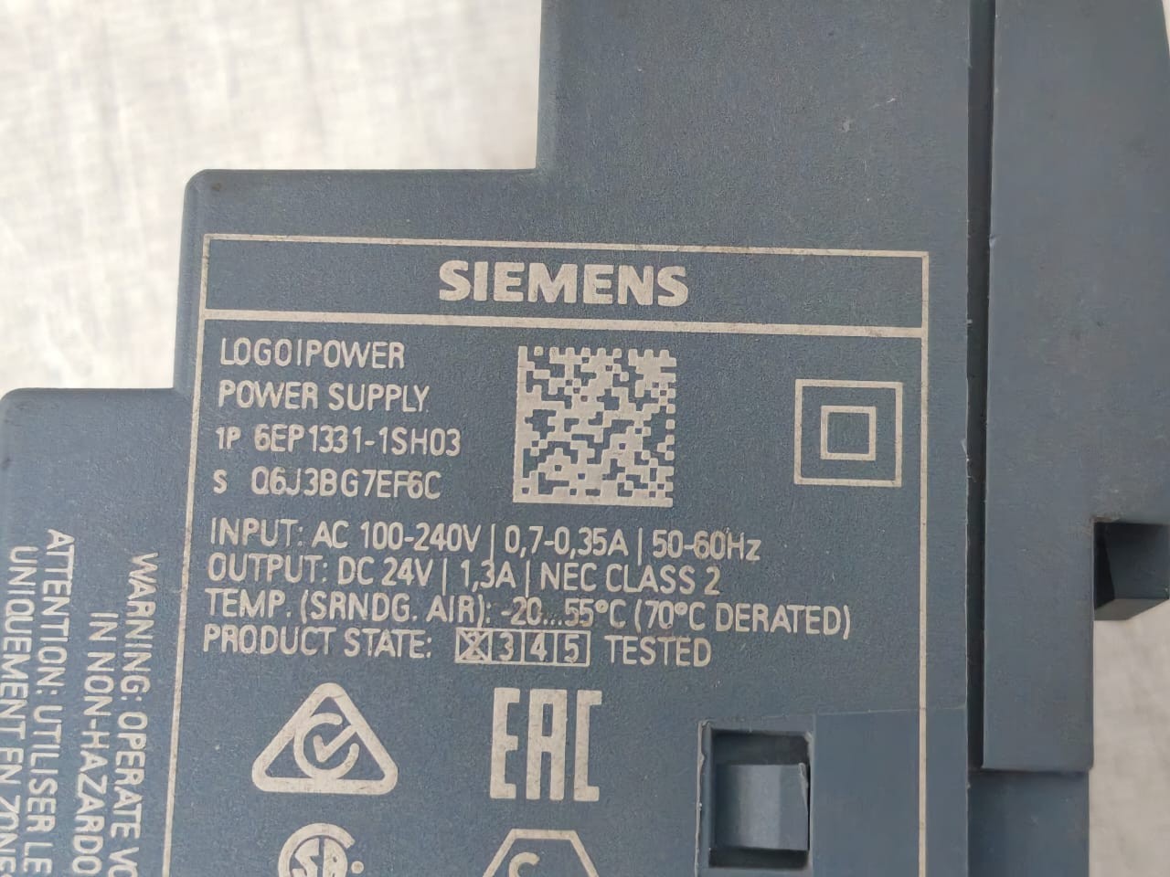Siemens 6EP1331-1SH03 Siemens 6EP1331-1SH03 LOGO Power Supply 3