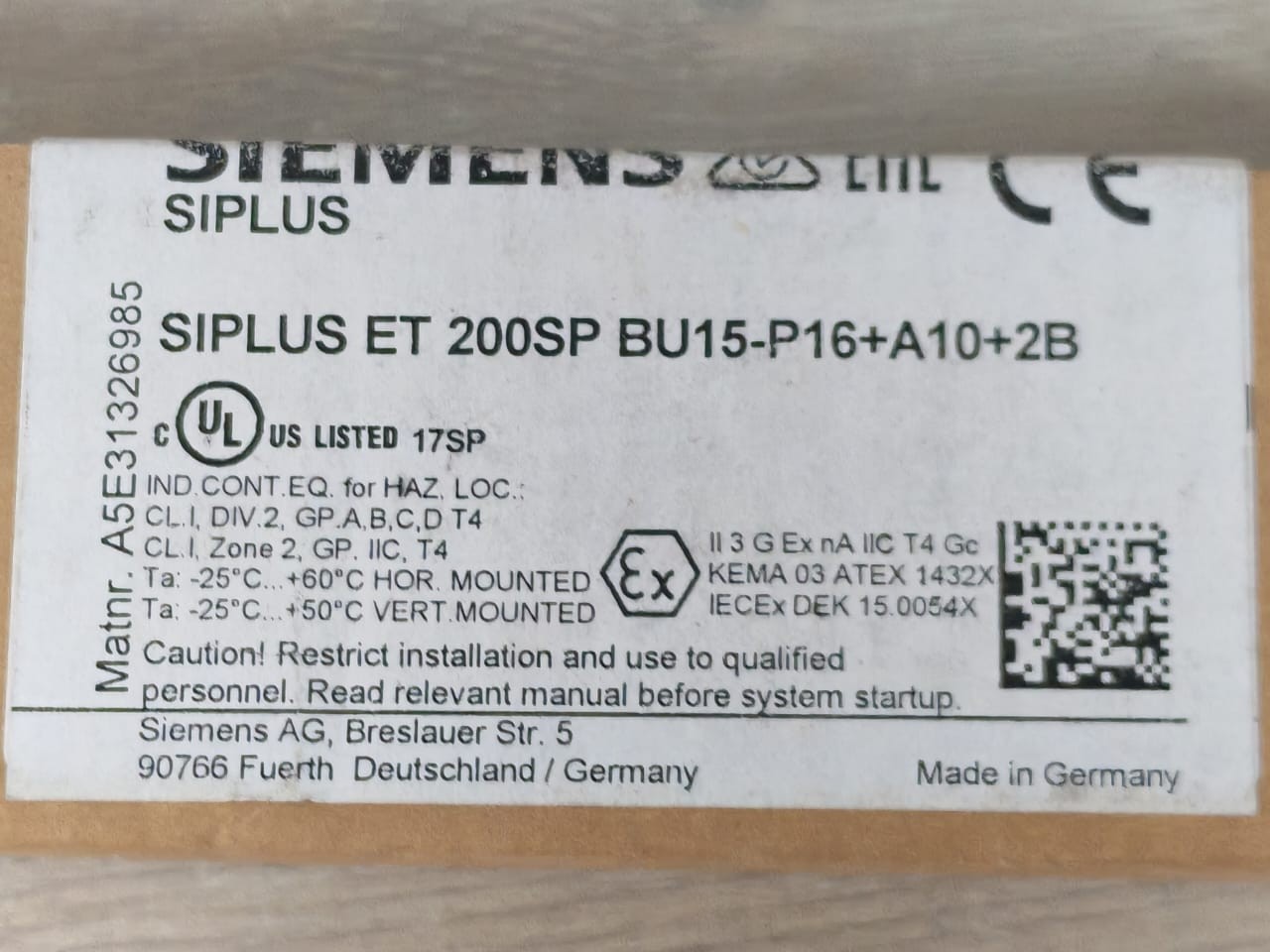 Siemens SIPLUS-ET-200SP Siemens SIPLUS ET 200SP 6AG1193-6BP20-7BA0 10