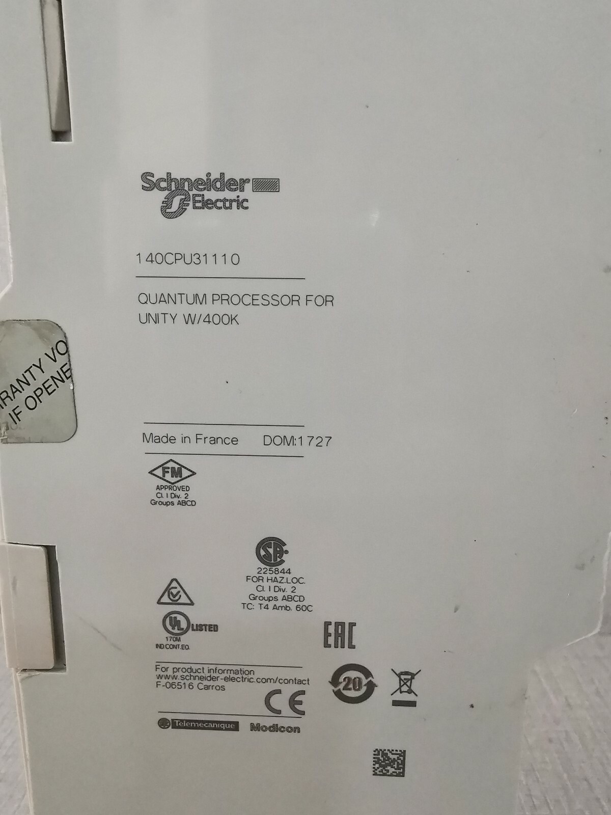 Schneider Electric 140 CPU 311 10 Schneider Electric 140 CPU 311 10 Modicon 4