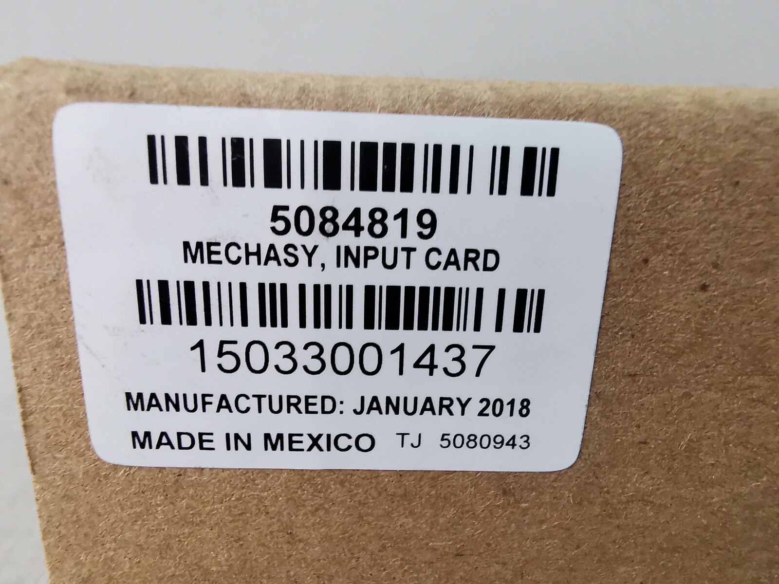 AMX 15033001437 AMX 5084819 MECHASY INPUT CARD 15033001437 2
