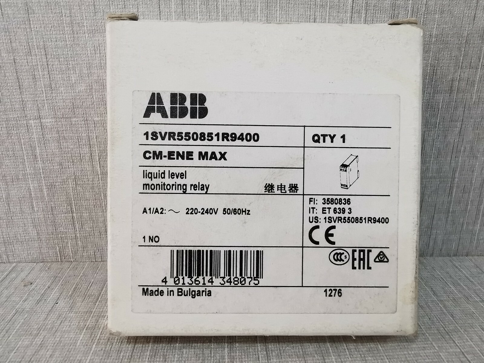 ABB CM-ENE-MAX ABB CM-ENE MAX Mnitoring Relay 1SVR550851R9400 2