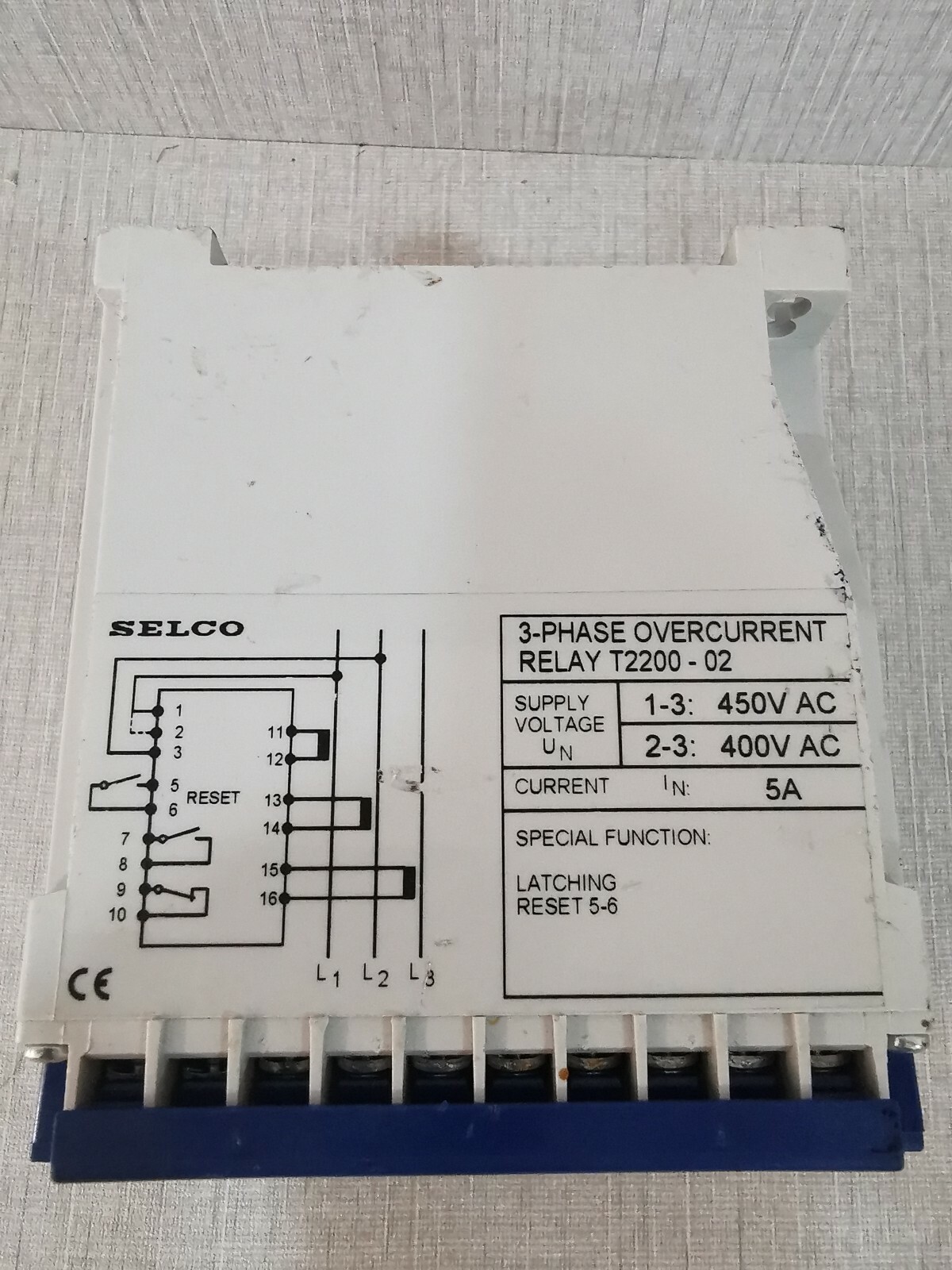 SELCO T2200-02 SELCO T2200 3-PHASE OVER CURRENT RELAY T2200-02 2