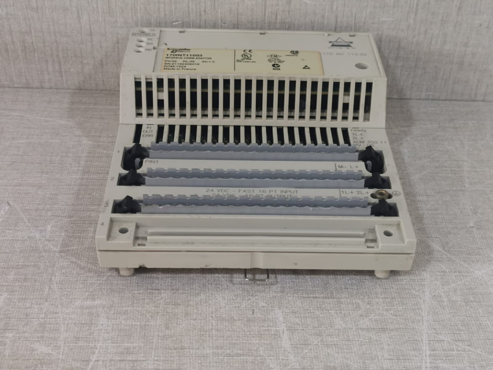 Schneider Electric 170INT11003 Schneider Electric 170INT11003 InterBus Communication Adapter 170ADM35011 5