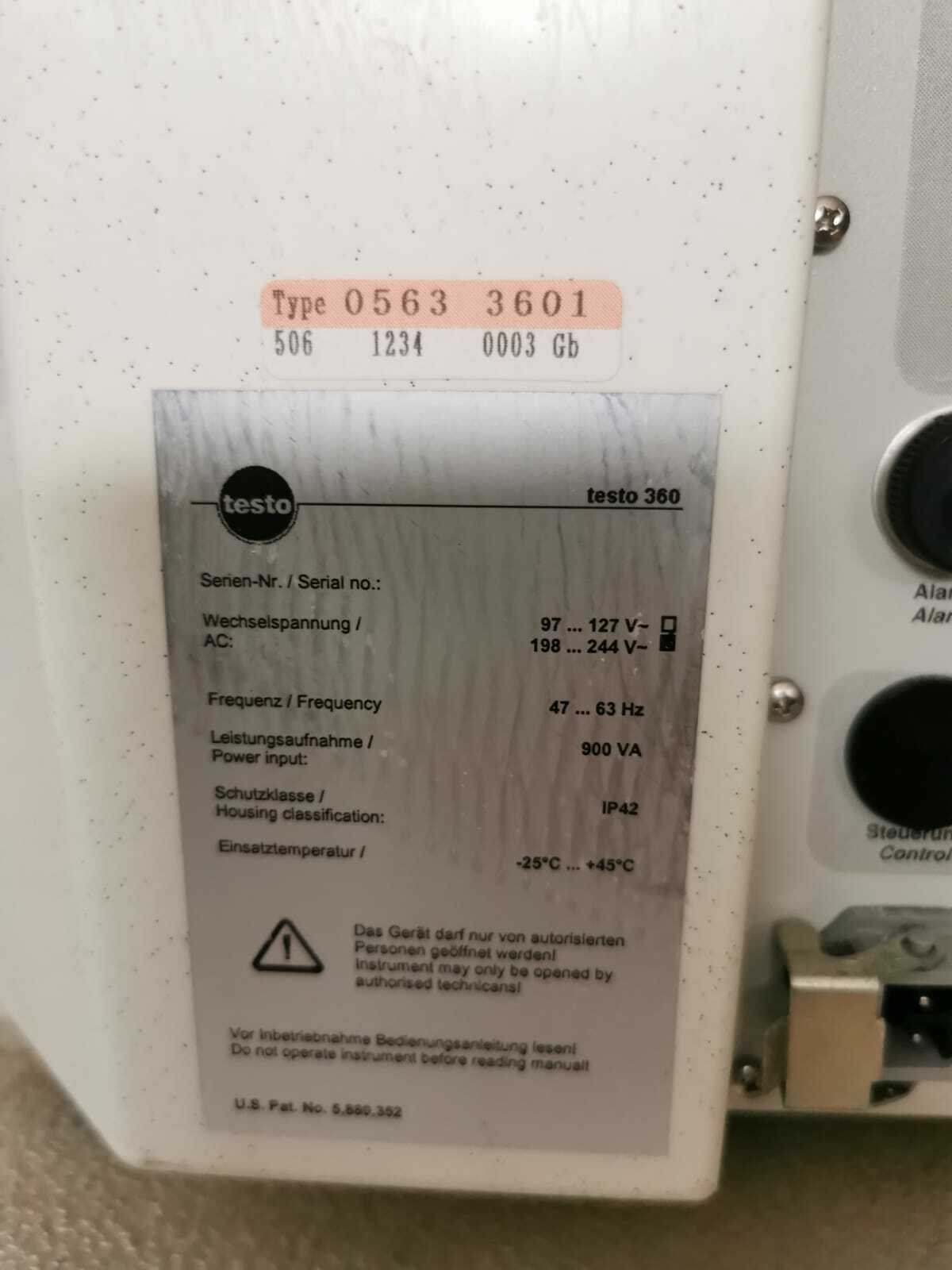 Testo Testo 360 Testo 360 Portable Reference Flue Gas Analyzer 10