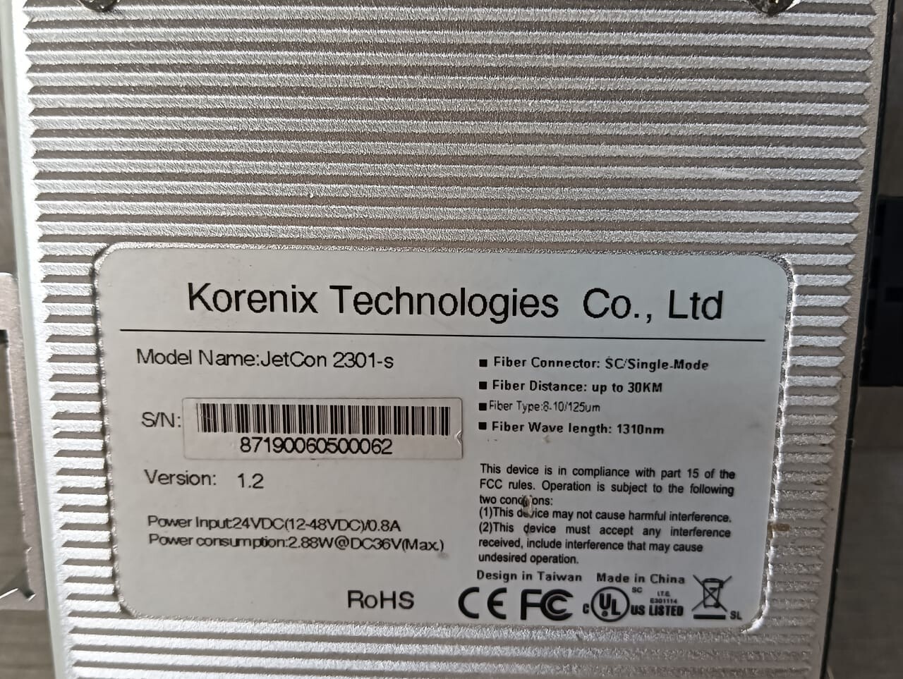 Korenix JETCON 2301-S Korenix Jetcon 2301 S Jetcon 2301 S Media Converter 4