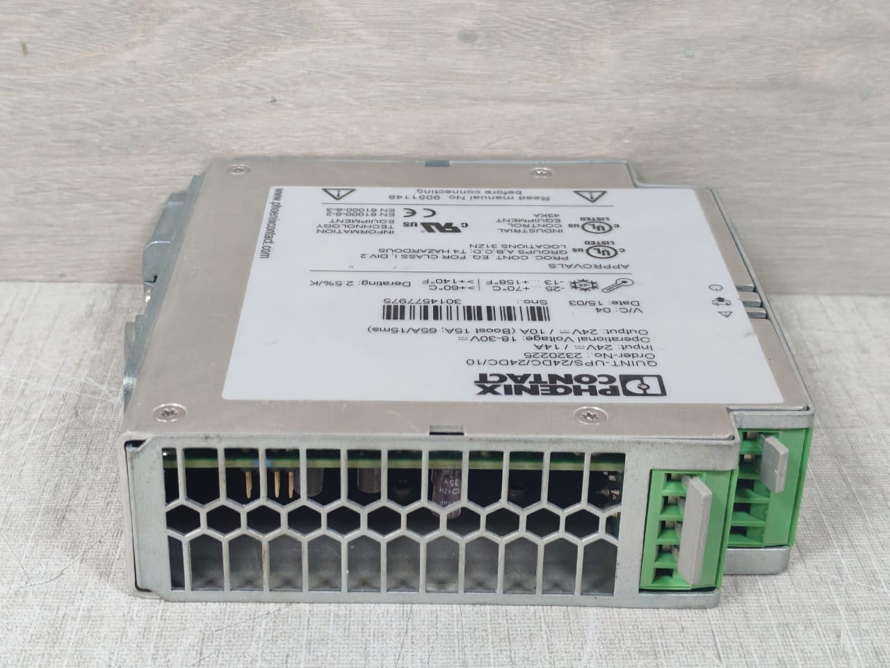 PHOENIX QUINT-UPS/24DC/24DC/10 PHOENIX CONTACT QUINT-UPS/24DC/24DC/10 Power Supply 7