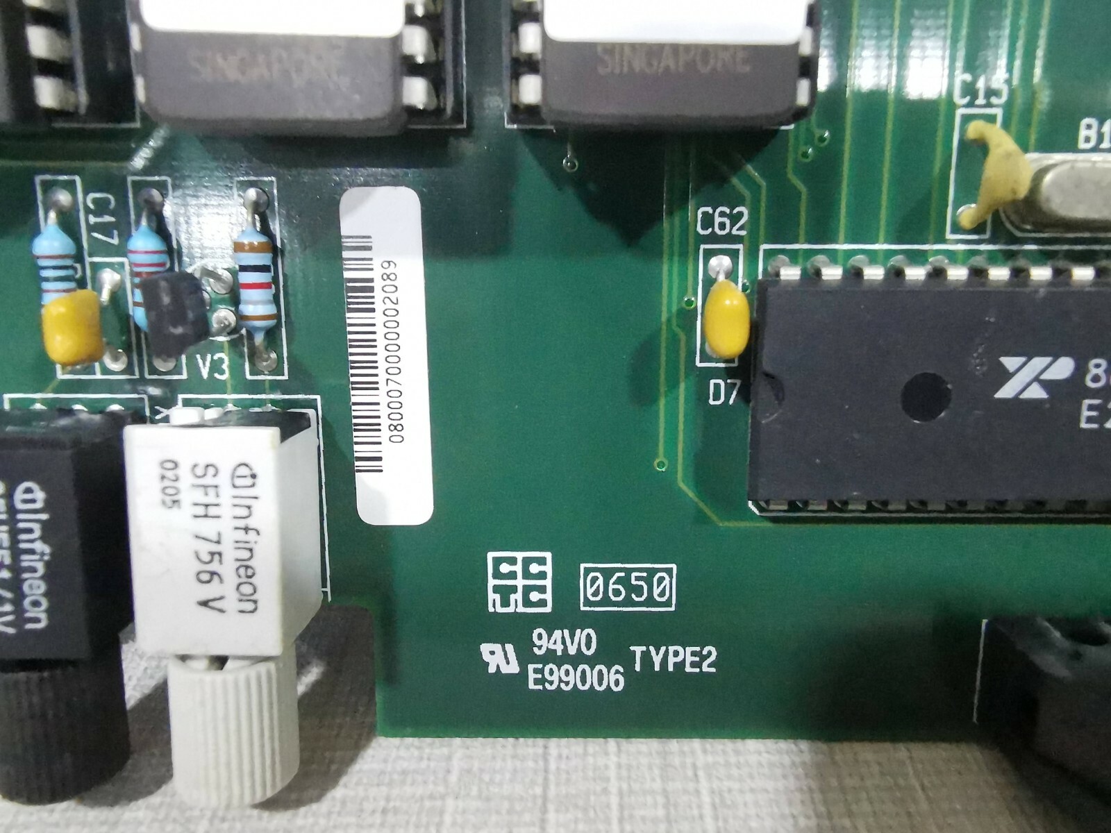 ABB 21391-3 DPD 95185 ABB 94V0 TYPE 2 E990060 BOARD 21391-3 DPD 95185 2