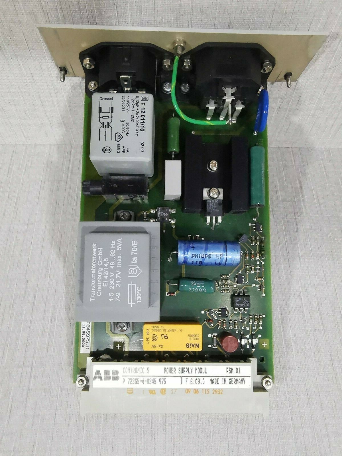 ABB CONTRONICS S 723-4-0345 975 ABB CONTRONICS S 723-4-0345 975 POWER SUPPLY MODULE 3